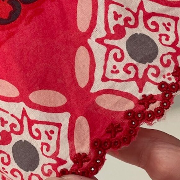 Johnny Was Cotton Embroidered Medallion Floral Tunic Watermelon XL - Picture 5 of 7